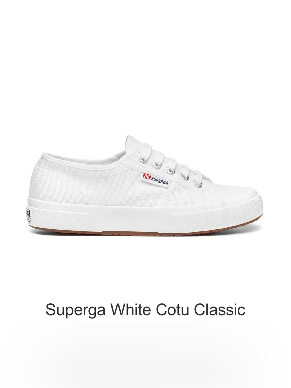 Superga White Low-Top Canvas Sneakers